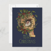 Vintager Weihnachtsanfang Feiertagspostkarte (Vorne/Hinten)