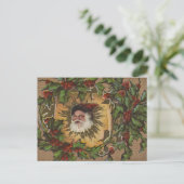 Vintager Weihnachtsanfang Feiertagspostkarte (Stehend Vorderseite)