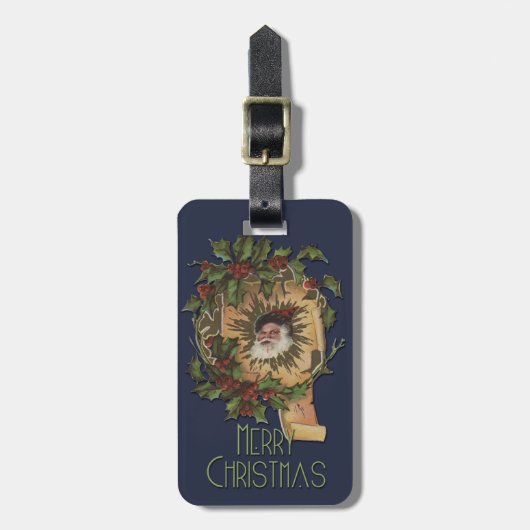 Vintager Weihnachtsanfang Gepäckanhänger (Vorderseite vertikal)
