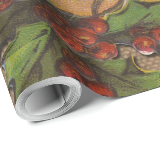 Vintager Weihnachtsanfang Geschenkpapier (Rolleneckpunkt)
