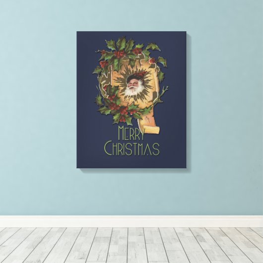 Vintager Weihnachtsanfang Leinwanddruck (Insitu (Holzboden))