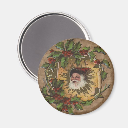 Vintager Weihnachtsanfang Magnet (Vorderseite/Rückseite)