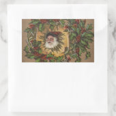 Vintager Weihnachtsanfang Rechteckiger Aufkleber (Tasche)