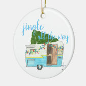 Vintager Weihnachtsanhänger Keramik Ornament (Links)