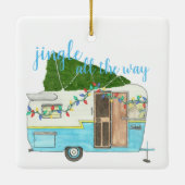 Vintager Weihnachtsanhänger Keramikornament (Rückseite)