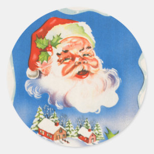 Vintager Weihnachtsaufkleber Runder Aufkleber