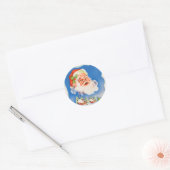 Vintager Weihnachtsaufkleber Runder Aufkleber (Umschlag)