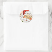 Vintager Weihnachtsaufkleber Runder Aufkleber (Tasche)