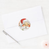 Vintager Weihnachtsaufkleber Runder Aufkleber (Umschlag)