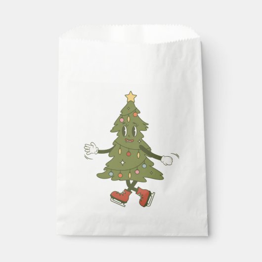 Vintager Weihnachtsbaum der 60er Jahre Geschenktütchen (Vorderseite)