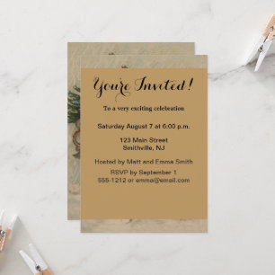 Vintager Weihnachtsbaum Einladung