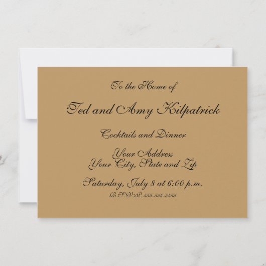 Vintager Weihnachtsbaum Einladung (Rückseite)