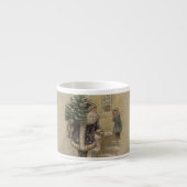 Vintager Weihnachtsbaum Espressotasse (Vorderseite)