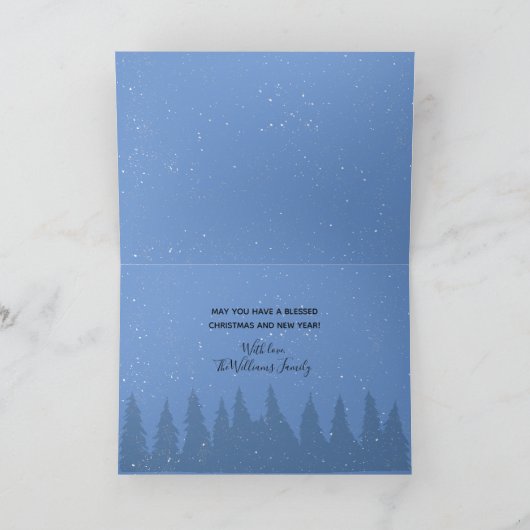 Vintager Weihnachtsbaum Feiertagskarte (Innenseite)