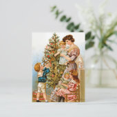 Vintager Weihnachtsbaum Feiertagspostkarte (Stehend Vorderseite)