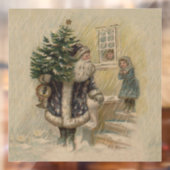 Vintager Weihnachtsbaum Fensteraufkleber (Blatt 2)