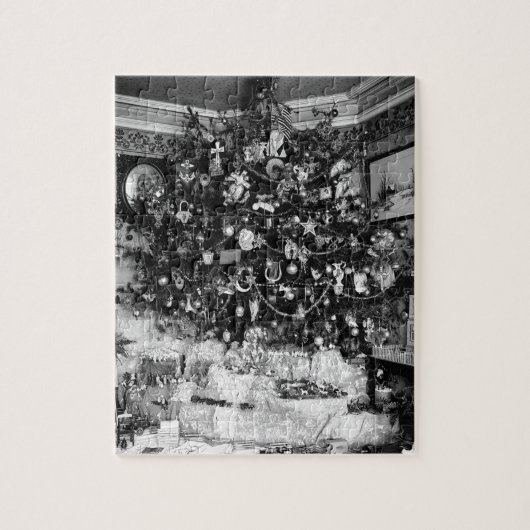 Vintager Weihnachtsbaum Fotograf (1910) Puzzle (Vertikal)