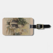 Vintager Weihnachtsbaum Gepäckanhänger (Vorderseite horizontal)