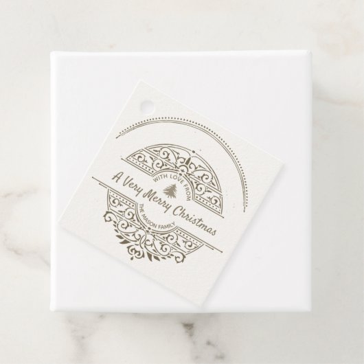 Vintager Weihnachtsbaum Geschenkanhänger (Beispiel)