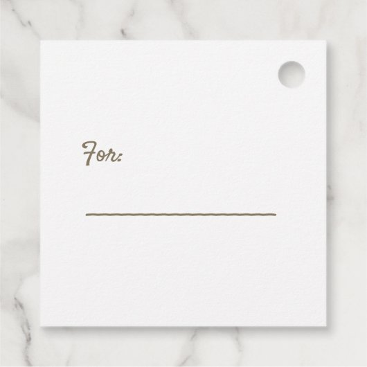 Vintager Weihnachtsbaum Geschenkanhänger (Rückseite)