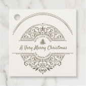 Vintager Weihnachtsbaum Geschenkanhänger (Vorderseite)