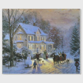 Vintager Weihnachtsbaum Geschenkpapier (Flach)