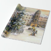 Vintager Weihnachtsbaum Geschenkpapier (Ungerollt)