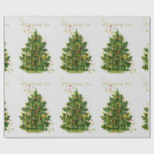 Vintager Weihnachtsbaum Geschenkpapier (Flach)