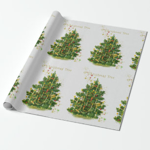 Vintager Weihnachtsbaum Geschenkpapier