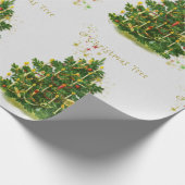 Vintager Weihnachtsbaum Geschenkpapier (Ecke)
