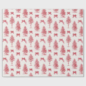 Vintager Weihnachtsbaum Geschenkpapier (Flach)
