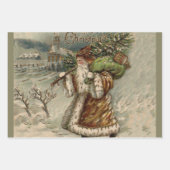 Vintager Weihnachtsbaum Geschenkpapier Set (Vorderseite 3)