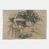 Vintager Weihnachtsbaum Küchentuch (Horizontal)