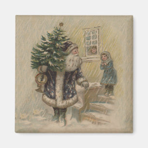 Vintager Weihnachtsbaum Magnet