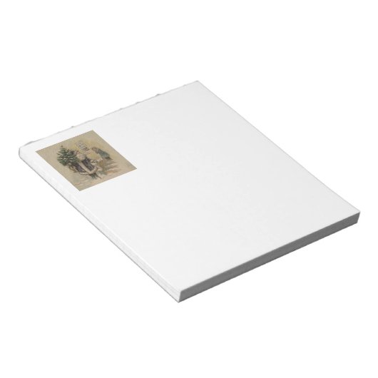 Vintager Weihnachtsbaum Notizblock (angewinkelt)