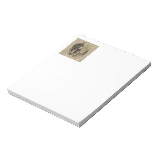 Vintager Weihnachtsbaum Notizblock (Rotiert)