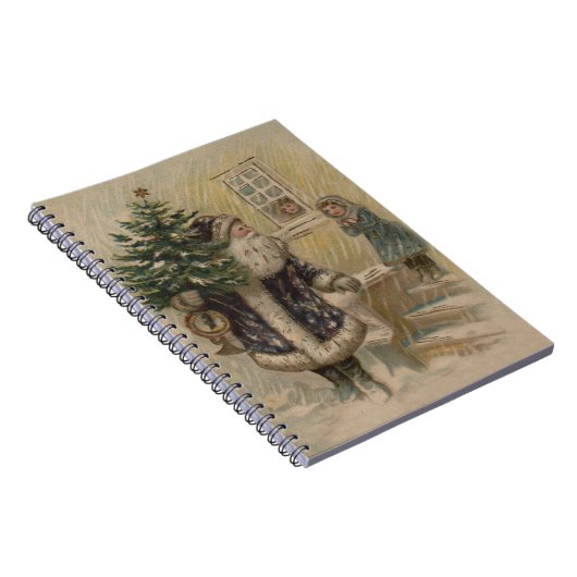 Vintager Weihnachtsbaum Notizblock (Rechte Seite)