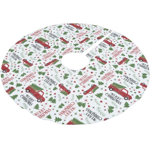 Vintager Weihnachtsbaum Polyester Weihnachtsbaumdecke (Schrägansicht)