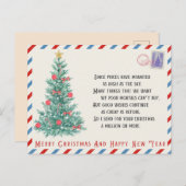 Vintager Weihnachtsbaum Postkarte (Vorne/Hinten)