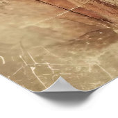 Vintager Weihnachtsbaum. Sepia toned art Poster (Ecke)