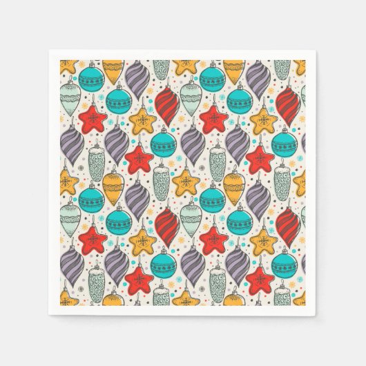 Vintager Weihnachtsbaum Serviette (Vorderseite)