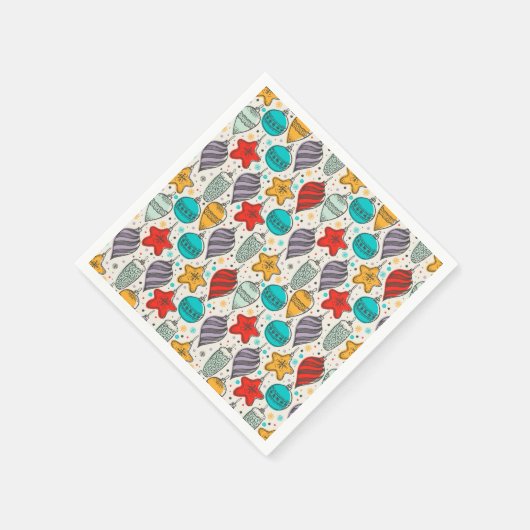 Vintager Weihnachtsbaum Serviette (Ecke)