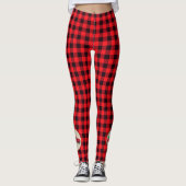 Vintager Weihnachtsbaum Truck Karierte Leggings (Vorderseite)