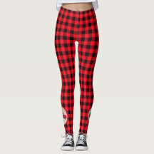 Vintager Weihnachtsbaum Truck Karierte Leggings