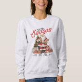 Vintager Weihnachtsbaum und Christbaum Sweatshirt (Vorderseite)