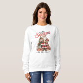 Vintager Weihnachtsbaum und Christbaum Sweatshirt (Vorne ganz)
