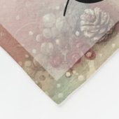 Vintager Weihnachtsbaum und Ornamente Fleecedecke (Ecke)