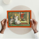 Vintager Weihnachtsbaum Weihnachtsgeschenke Jungen<br><div class="desc">Diese Vintage Weihnachts-Weihnachtskarte Retro Winterrot,  Grün und Beige Weihnachtspostkarte mit Junge Dame,  Weihnachtsbaum,  Kiefernzweig und Geschenke sind perfekt für Ihren Urlaub Gruß. Sie können auch andere Designs in diesem Stile in meinem Laden finden.</div>