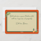 Vintager Weihnachtsbaum Weihnachtsgeschenke Jungen Feiertagskarte (Rückseite)