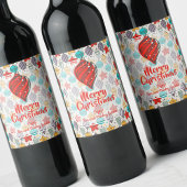 Vintager Weihnachtsbaum Weinetikett